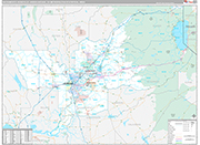 Sacramento-Roseville-Arden-Arcade Wall Map Premium Style